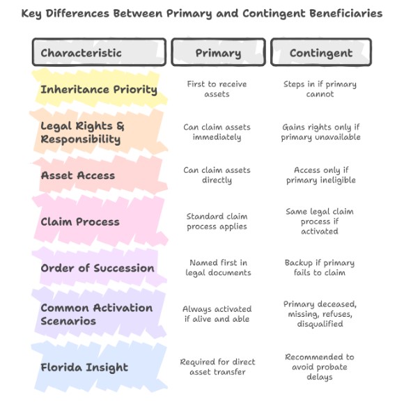Key Differences Between Primary and Contingent Beneficiaries